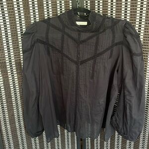 Doen Black Lace Blouse, Never Worn, L